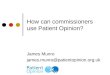 Patient Opinion And Commissioning