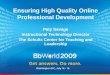 Best of BbWorld 09: Ensuring High Quality Online Professional Development