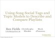 Using tags and topic models to describe and compare playlists