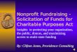 Solicitation of Funds for Charitable Purposes Act recording