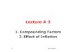 Lecture # 3 compounding factors   effects of inflation