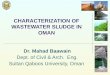 Dr. Mahad Baawain - Wastewater Sludge in Oman