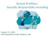 Socially Responsible Investing - SoJust ProfDev August 2014