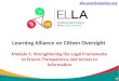 ELLA: Citizen Oversight - Introduction to Module 1