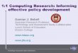 Damian Bebell- '1:1 Computing Research: Informing effective policy development