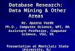 Database Research: Data Mining