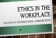 Obillo(revised) ethics in the workplace