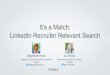 It’s a Match: LinkedIn Recruiter Relevant Search | Talent Connect San Francisco 2014