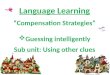 Language Learning Strategy : Compensation Strategy