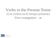 The present tense of regular  -AR verbs