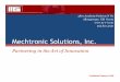 Mechtronic Solutions - Overview