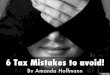 6 Tax Mistakes to avoid!
