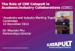 Role of CDEC in academic - industry collaborations - 12 Nov 2013