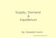 Supply Demand and Equilibrium