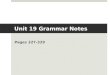 Unit 19 grammar notes