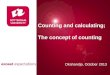 Counting:  The concept of counting; NIED Okahandja - Advisory teachers - October 2013