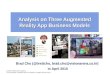 Analysis on three augmented reality app business models
