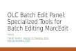 OLC Batch Edit Panel: Specialized Tools for Batch Editing MarcEdit