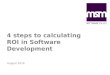 4 steps to calculating ROI in Software Development