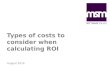 Types of costs to consider when calculating software ROI