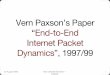 CS5229 09/10 Lecture 9: Internet Packet Dynamics