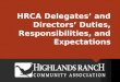 HRCA Delegat and Direcotor Responsibility