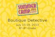 Girlstart Boutique Detective 6th-8th grade Wk 2