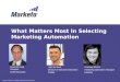 What Matters Most: Tips for Selecting Marketing Automation