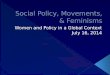 Womens movements and Social Policy