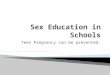 Sex education in schools
