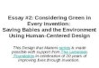 Essay #2: Considering Green in Every Invention: Saving Babies and the Environment Using Human-Centered Design