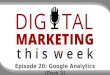 Digital Marketing This Week Episode 20: Google Analytics Part 3 - Behavior