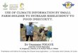 Institutional partnerships to tailor downscaled seasonal weather forecast for the end-users