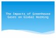 The impacts of greenhouse gases on global warming