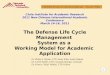 Defense Life-Cycle Academic Model