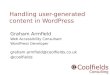 Handling User Generated Content in WordPress