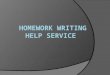 Homework Writing Help Service