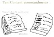 Ten Content commandments