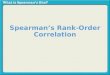 What is a spearmans rank order correlation?