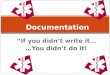 Documentation (updated 4 2011)