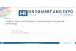 Driving Talent and Strategic Transformation through HR Technology