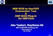 HDF-EOS to GeoTIFF Conversion Tool & HDF-EOS Plug-in for HDFView