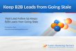 Keep B2B Leads from Going Stale