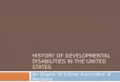 History of developmental disabilities in the United States