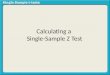 Calculating a single sample z test by hand