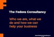 The Fedora Consultancy - outsourced marketing project management for smaller businesses