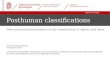 Posthuman classifications