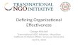 Defining Organizational Effectiveness