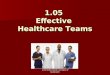 1.05 effective healthcare teams