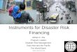 Instruments for Disaster Risk Financing